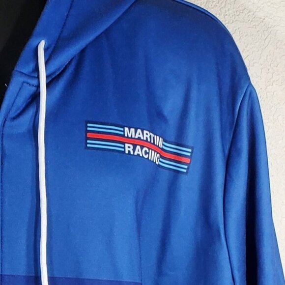 Martini Racing Blue Hoodie Jacket 2XL Blue Full Zip Jacket - Picture 3 of 6